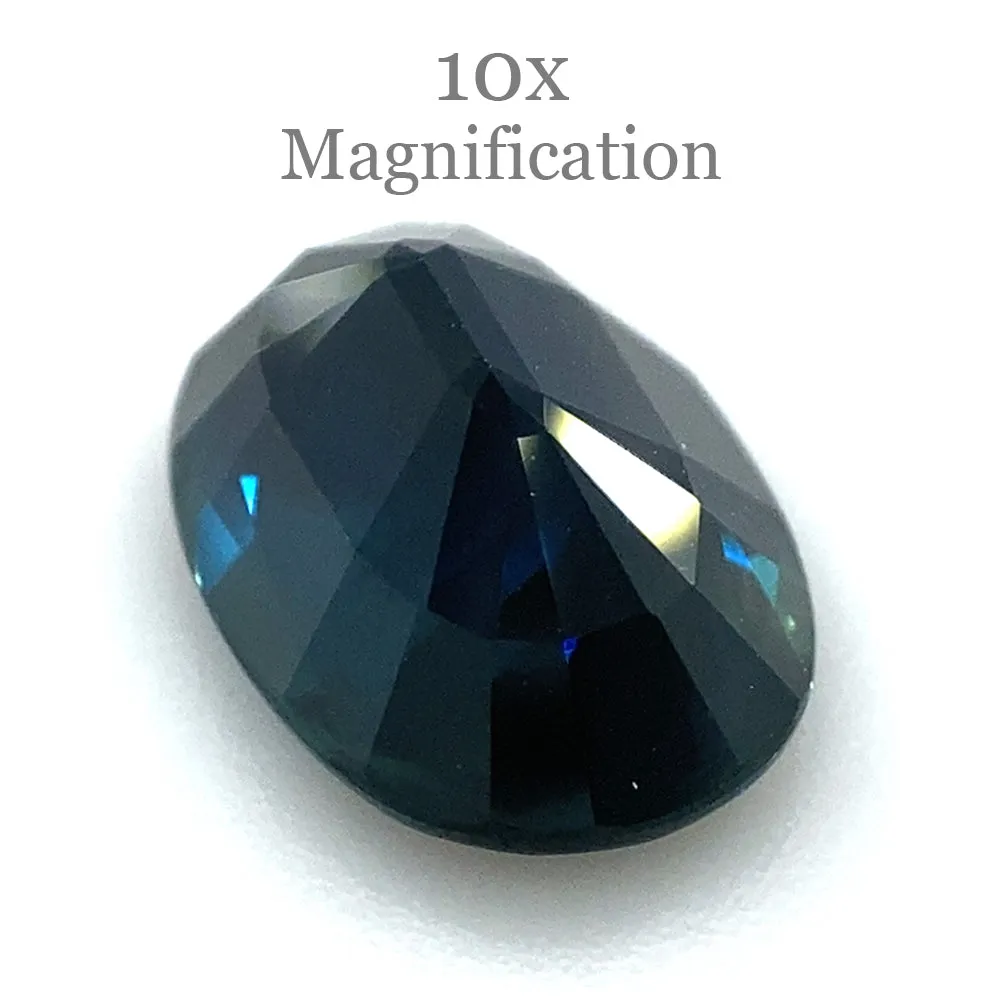 2.76ct Oval Blue and Green Parti Sapphire from Australia Unheated