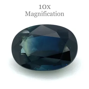 2.76ct Oval Blue and Green Parti Sapphire from Australia Unheated