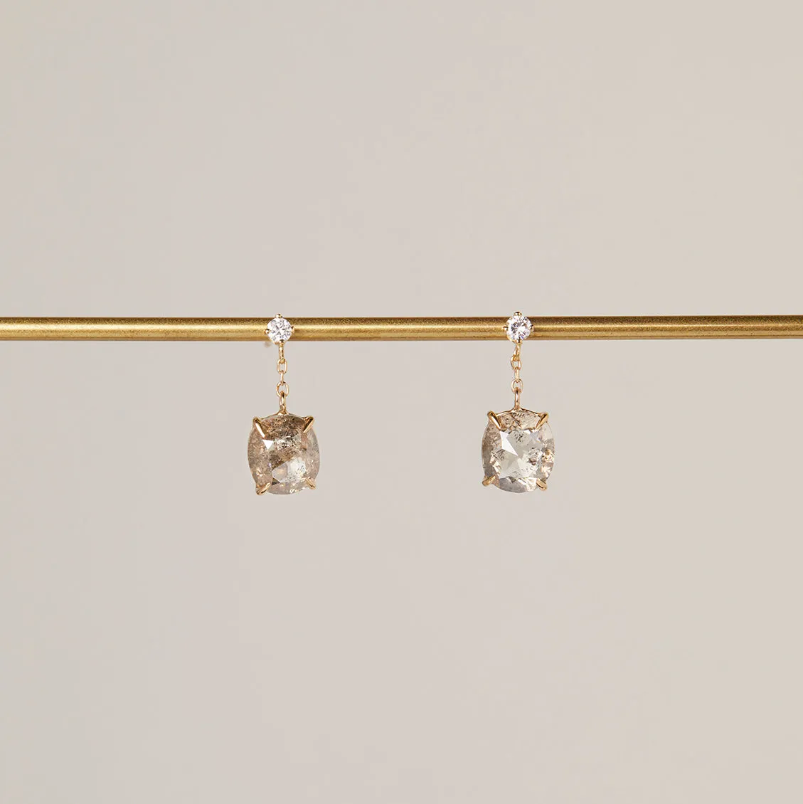 3.30 Carat One-of-a-Kind Diamond Slice Earrings | CE11-OOAK