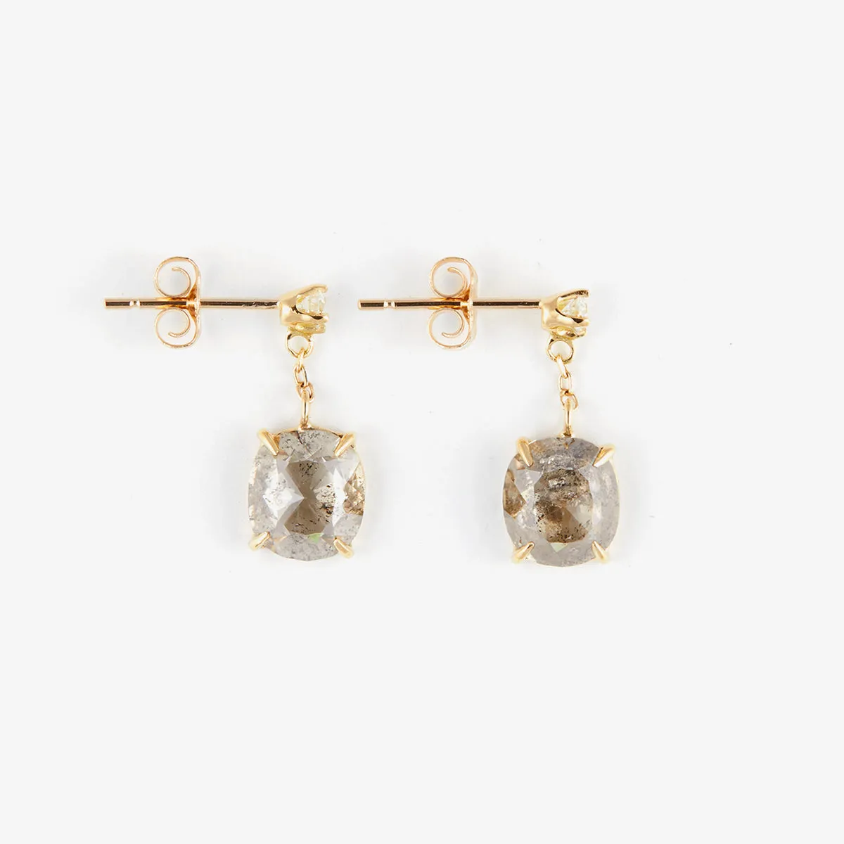 3.30 Carat One-of-a-Kind Diamond Slice Earrings | CE11-OOAK