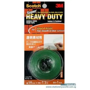3M Scotch Heavy Duty Foam Mounting Tape for Flat Surface KTD19