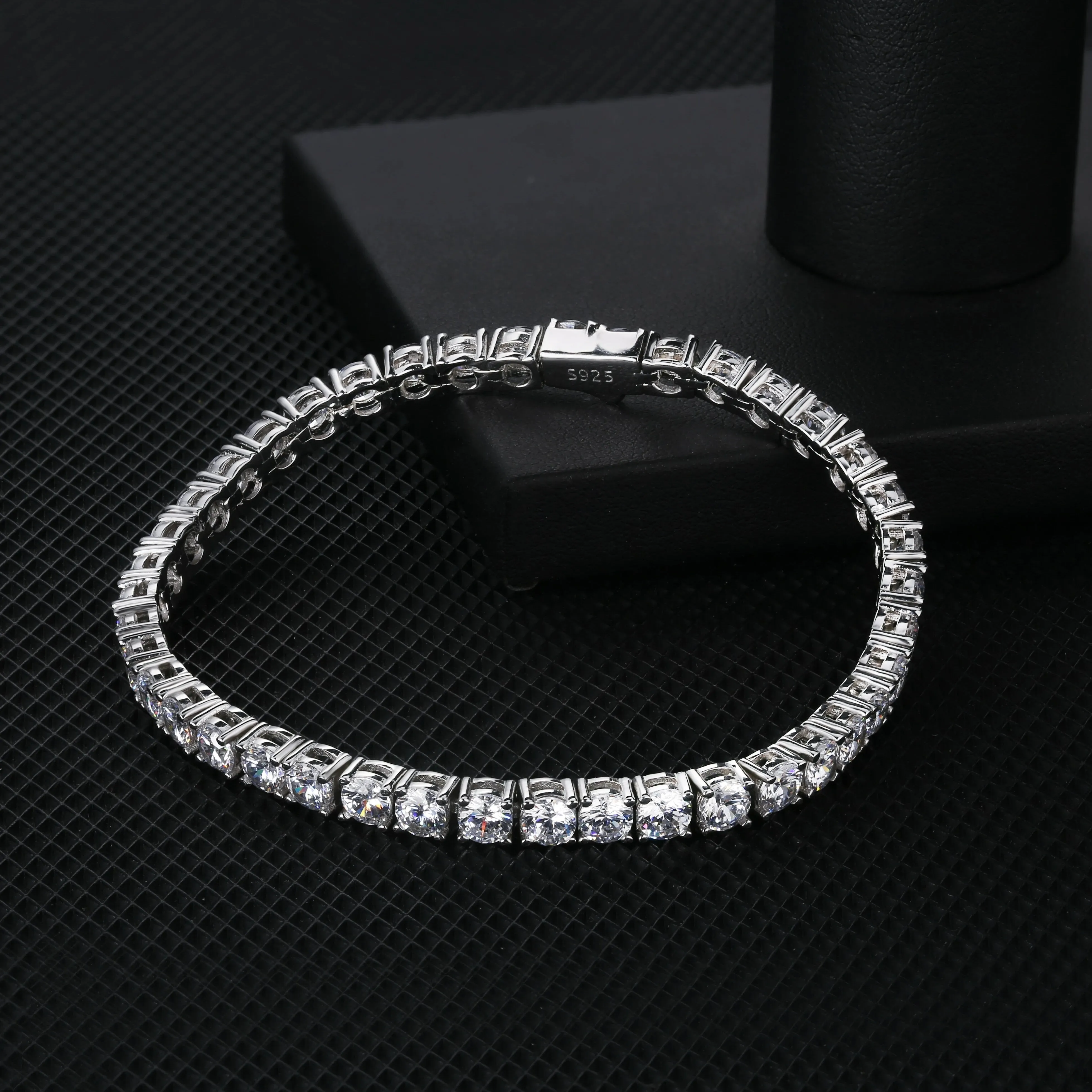4mm Tennis Bracelet in 925 Sterling Silver