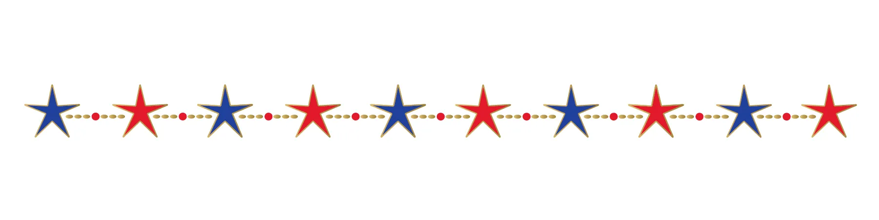 4th Of July: Stars Bracelet