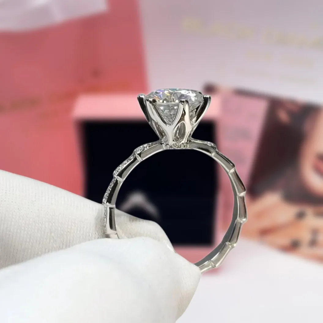 5 Carat Round Cut Diamond Engagement Ring