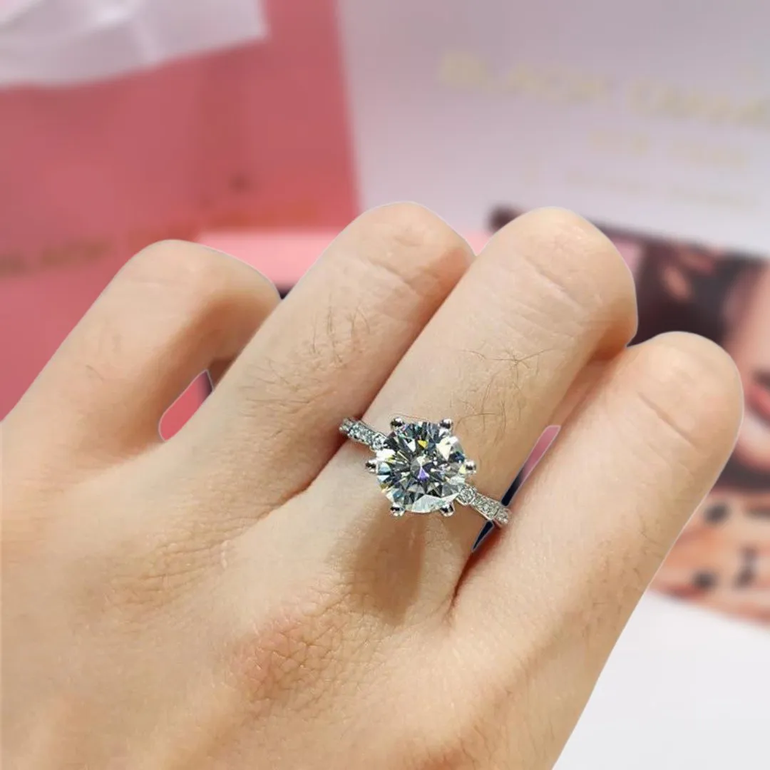 5 Carat Round Cut Diamond Engagement Ring