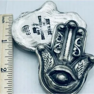 5 Troy Oz MK BarZ "Beautiful Hamsa" LTD Hand Poured  .999 Fine Silver
