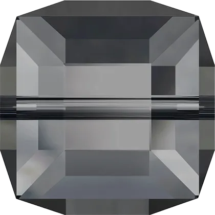 5601 Swarovski Cube Beads, Crystal Silver Night 'B' (001 SINIB)