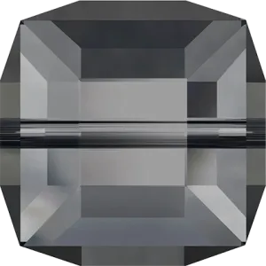 5601 Swarovski Cube Beads, Crystal Silver Night 'B' (001 SINIB)