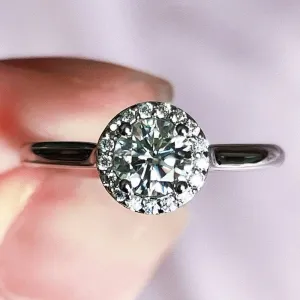 5MM 0.5ct Round Cut Diamond Adjustable Engagement Ring