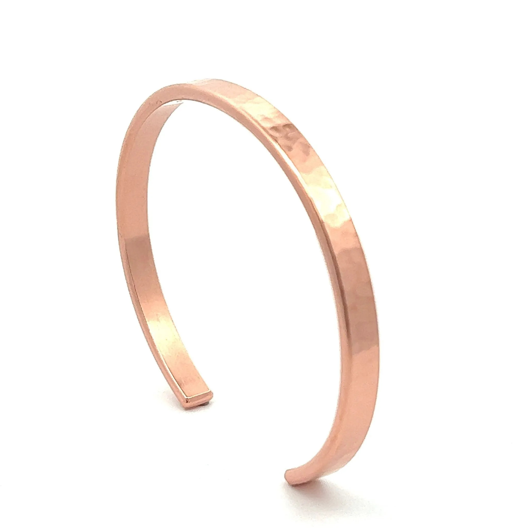 5mm Wide Hammered Copper Cuff Bracelet