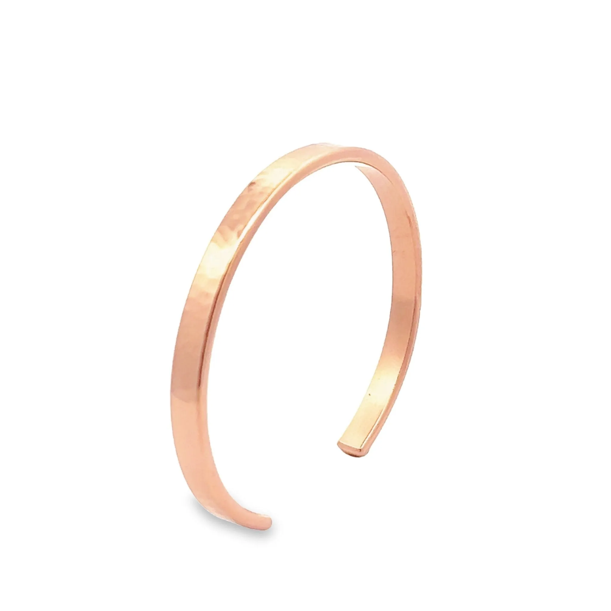 5mm Wide Hammered Copper Cuff Bracelet