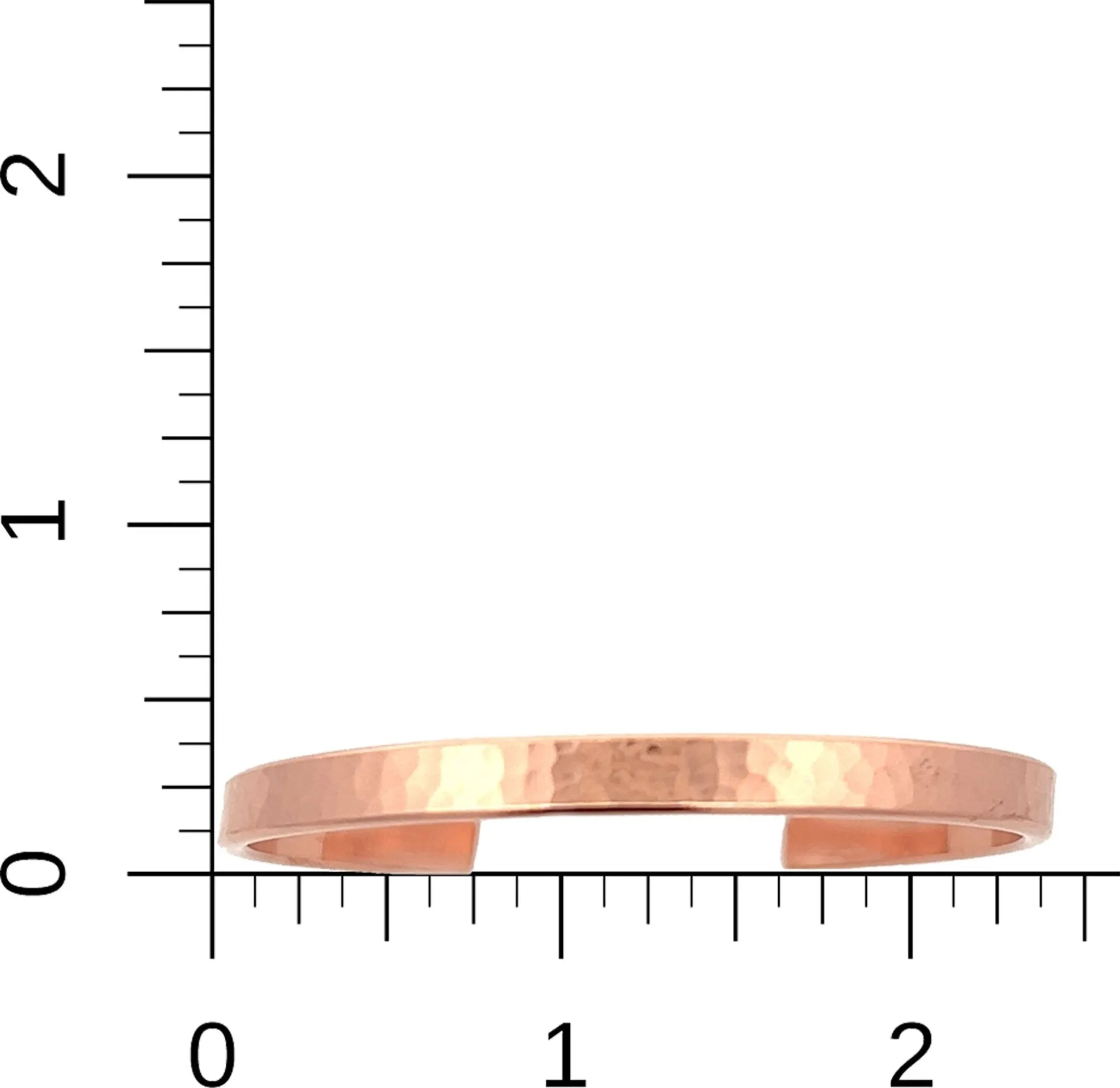5mm Wide Hammered Copper Cuff Bracelet