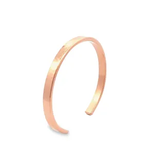 5mm Wide Hammered Copper Cuff Bracelet