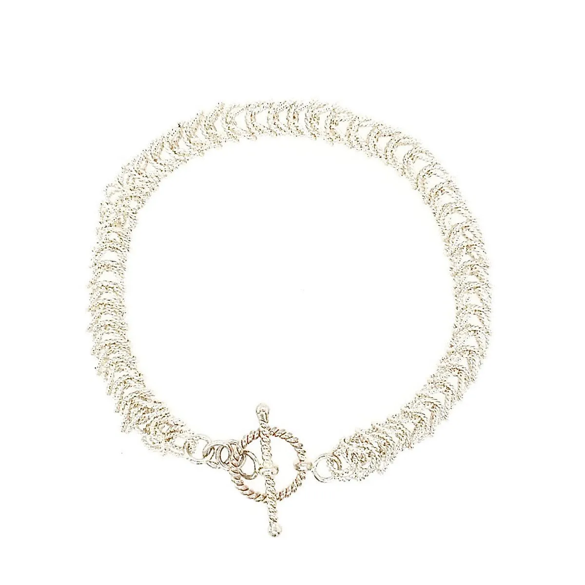 7.25" Handcrafted 925 Sterling Silver 5mm Bellezza Bracelet with Toggle Clasp