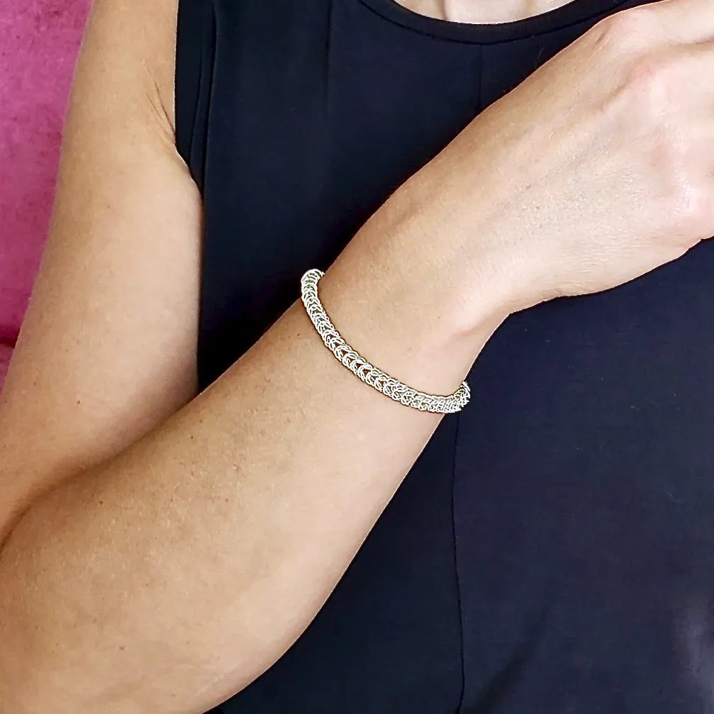 7.25" Handcrafted 925 Sterling Silver 5mm Bellezza Bracelet with Toggle Clasp