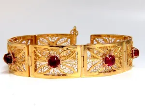 7.40ct Natural Spinel Open Gilt Vintage Bracelet 14 Karat