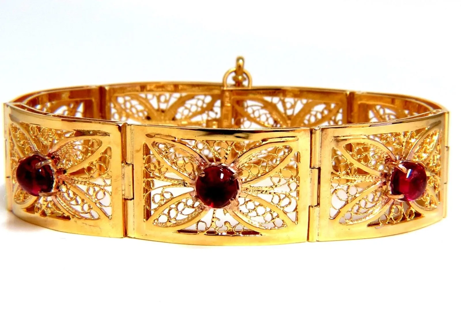 7.40ct Natural Spinel Open Gilt Vintage Bracelet 14 Karat