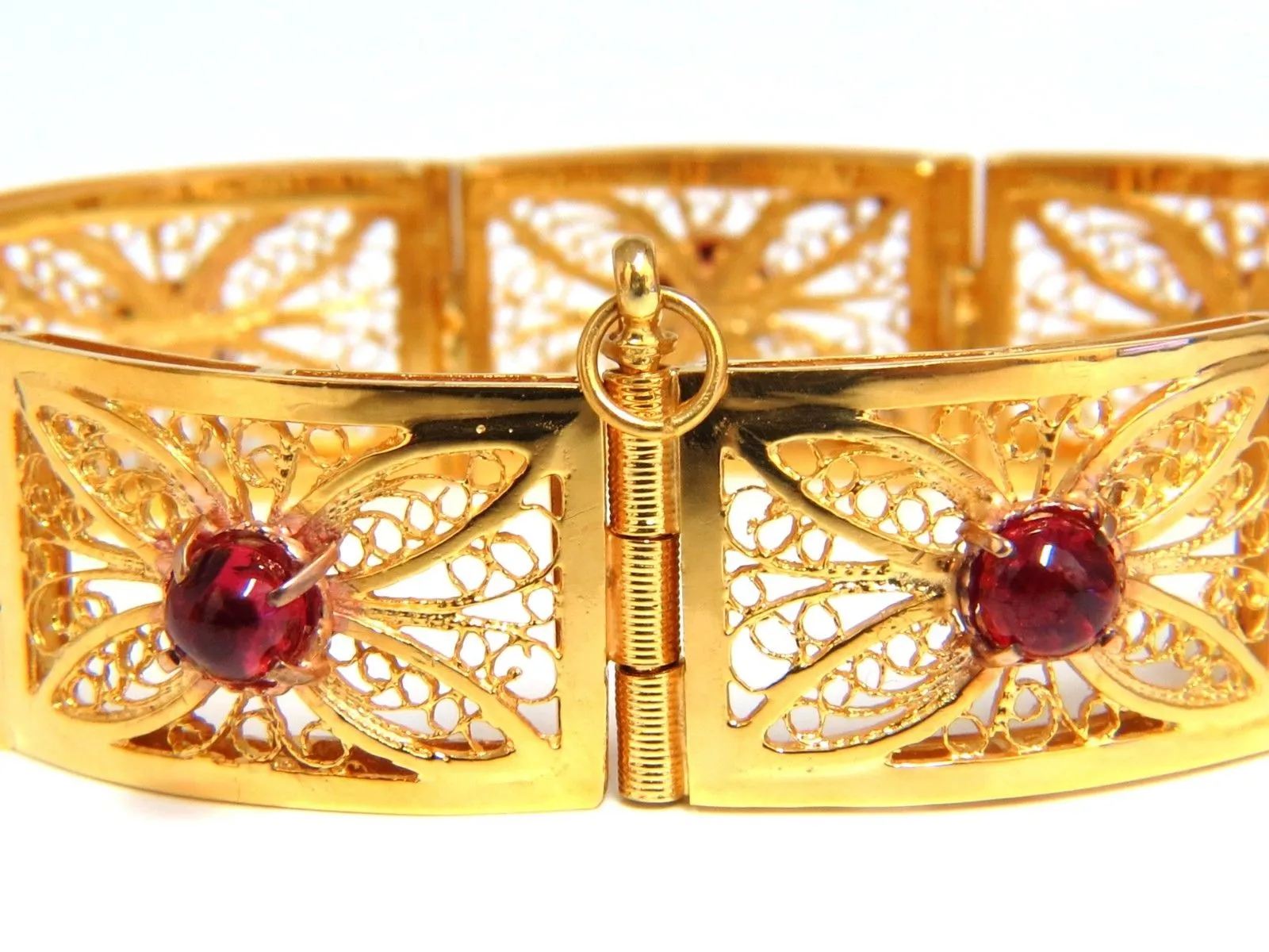 7.40ct Natural Spinel Open Gilt Vintage Bracelet 14 Karat