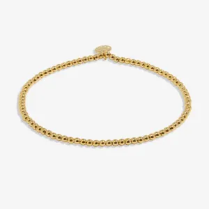 A Little 3mm Bead Stacking Bracelet In Gold-Tone Plating