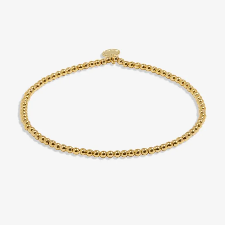 A Little 3mm Bead Stacking Bracelet In Gold-Tone Plating
