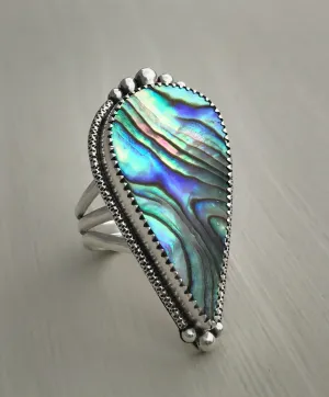 Abalone Teardrop Ring