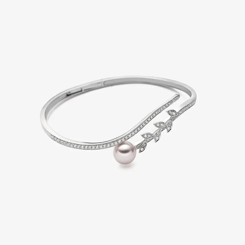 Akoya Pearl 18K Sycamore Leaves Bracelet