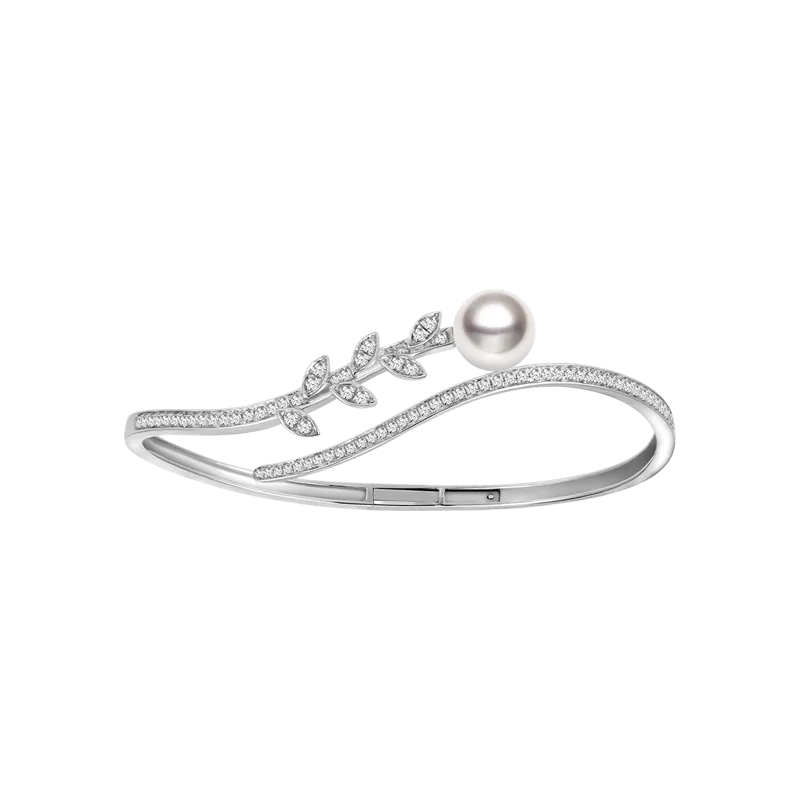Akoya Pearl 18K Sycamore Leaves Bracelet