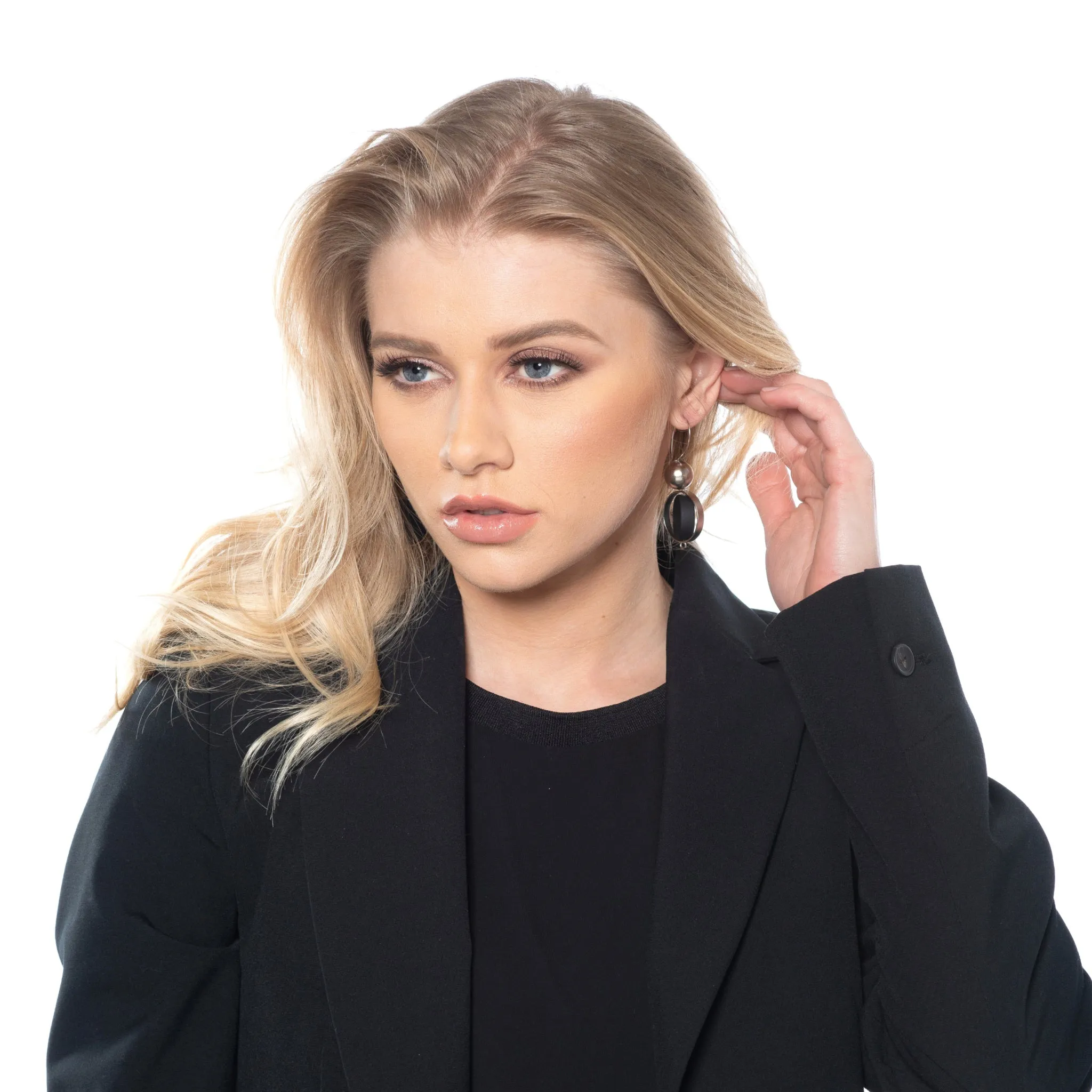 Alice Sterling Silver & Black Earrings