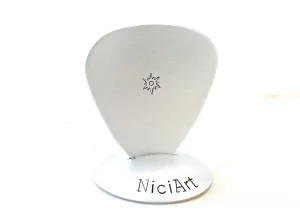 Aluminum Guitar Pick with Sun Design