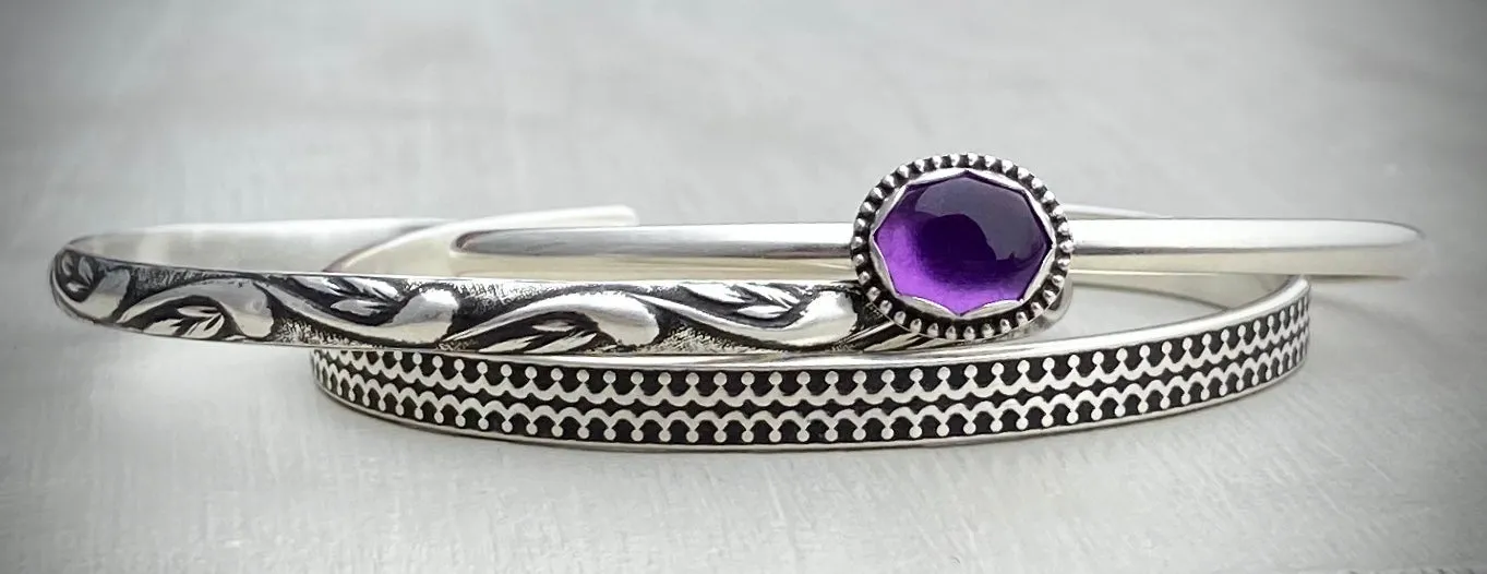 Amethyst Stacker Cuff Set