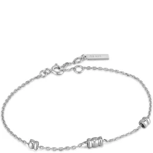 Ania Haie Smooth Operator Silver Smooth Twist Chain Bracelet