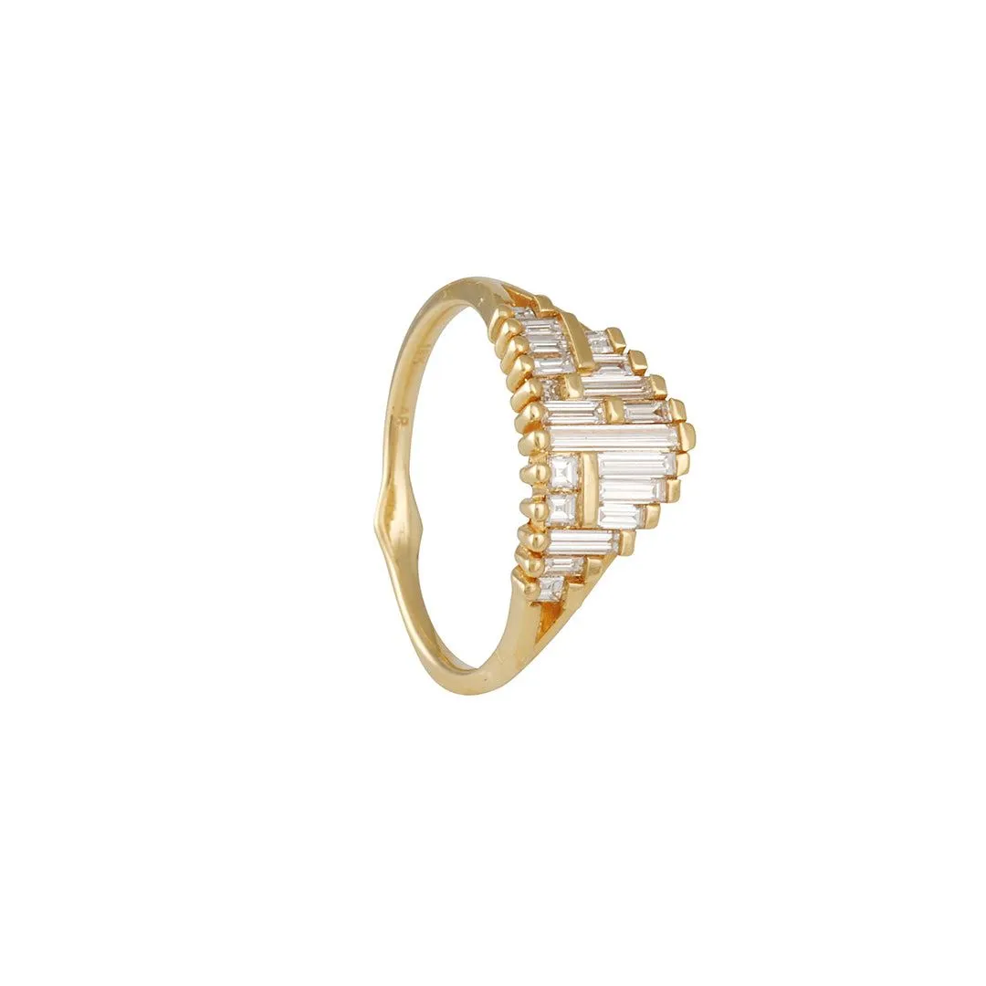 Artëmer - Art Deco Baguette Diamond Cluster Ring