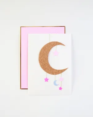 Baby Girl Mobile Greetings Card