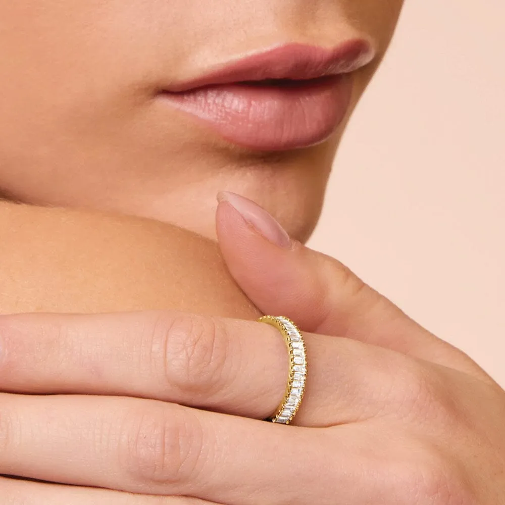 Baguette Ring with 0.35ct of Diamonds in 9ct Yellow Gold