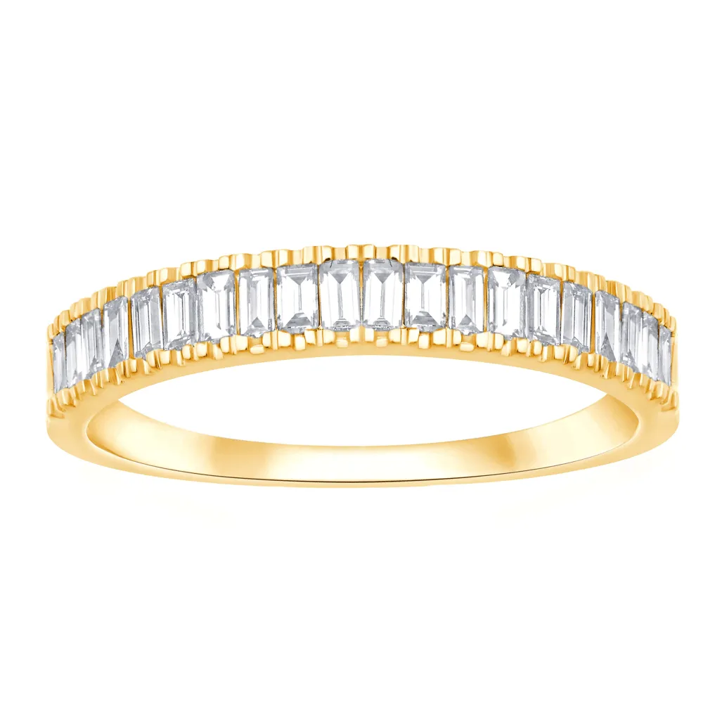 Baguette Ring with 0.35ct of Diamonds in 9ct Yellow Gold