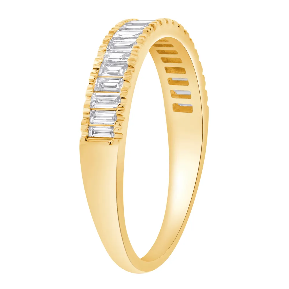 Baguette Ring with 0.35ct of Diamonds in 9ct Yellow Gold