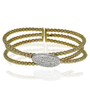 Bangle in 18k Gold with Diamonds