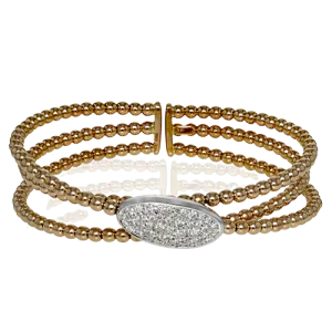 Bangle in 18k Gold with Diamonds