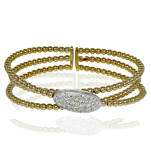 Bangle in 18k Gold with Diamonds