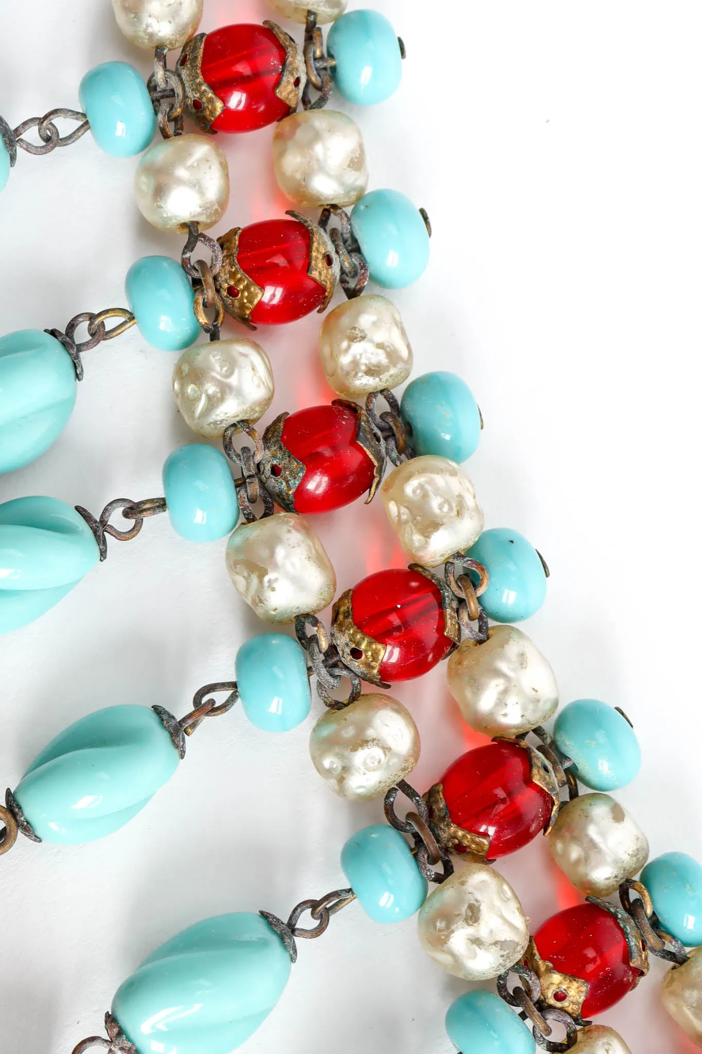 Baroque Glass Bead Bib Necklace
