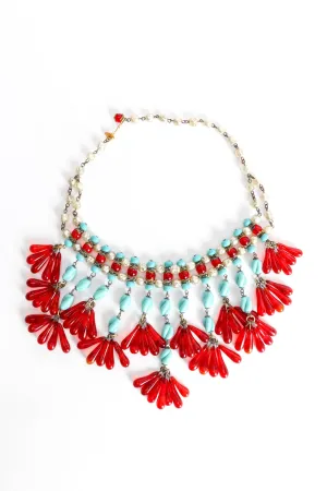 Baroque Glass Bead Bib Necklace