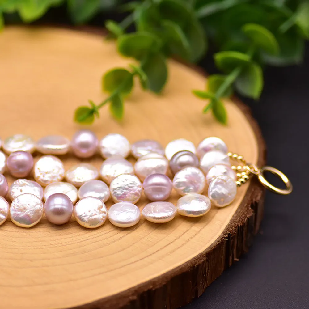 Baroque Natural Freshwater Pearl  Multi-Strand Bracelet Woman Luxury Jewelry