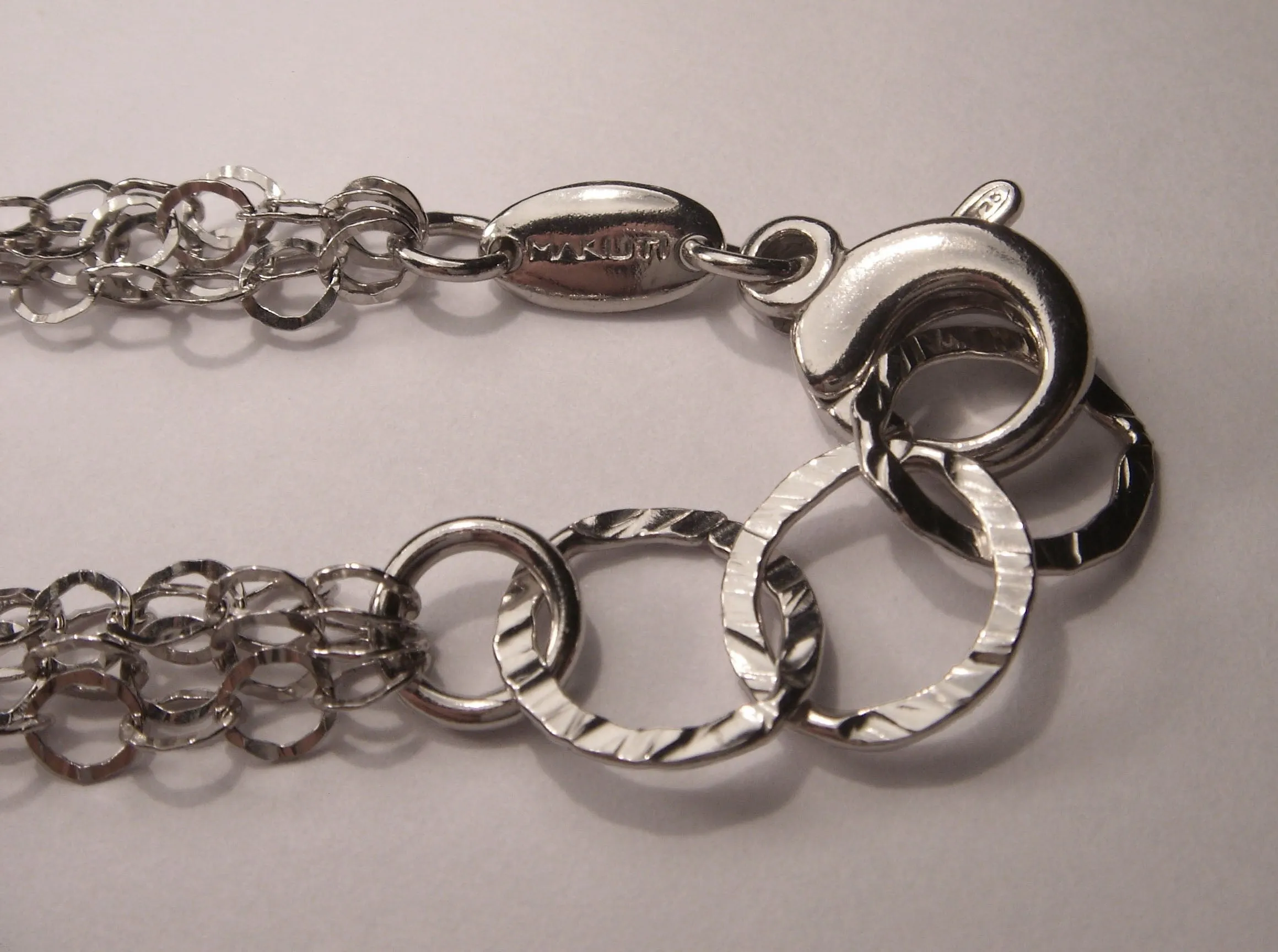 Beautiful Sterling 925 Silver Purple Agate Bracelet