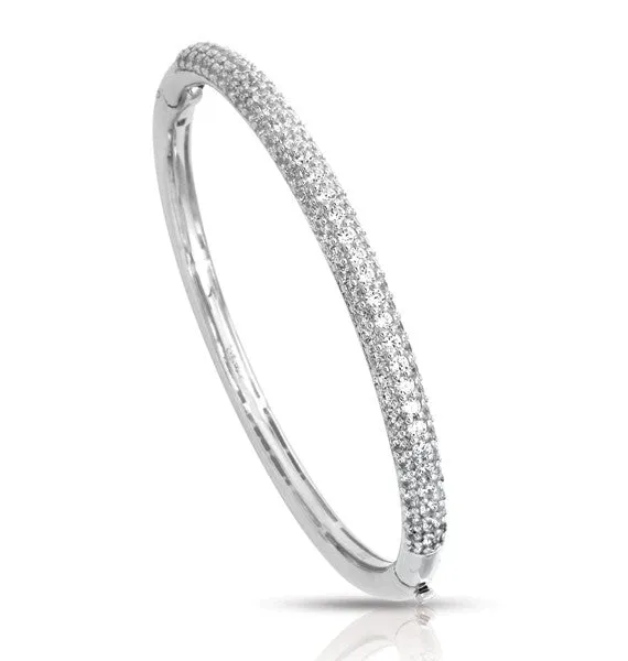 Belle e'toile Sterling Silver White Pave Bracelet, Medium (83151)