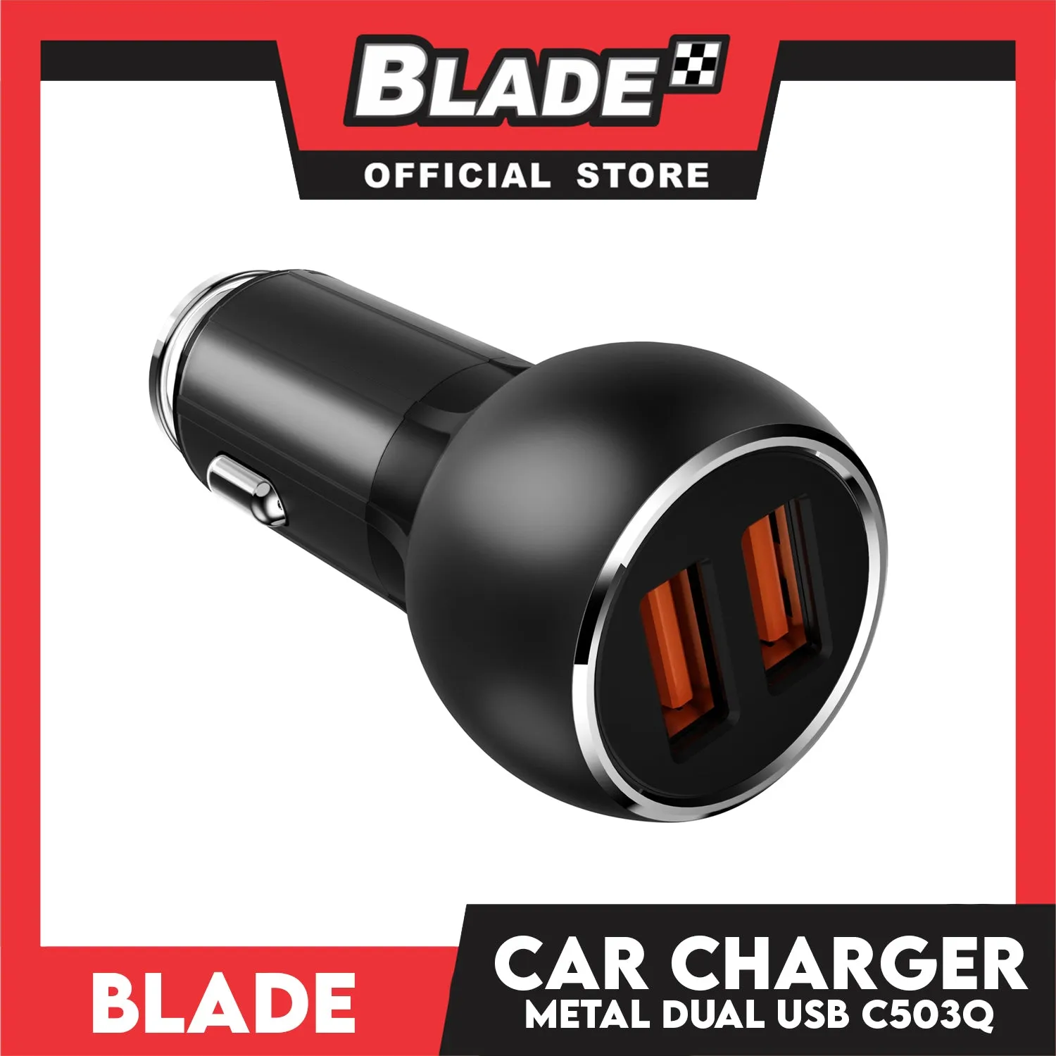 Blade Car Charger Metal Dual USB C503Q for Android and iOS