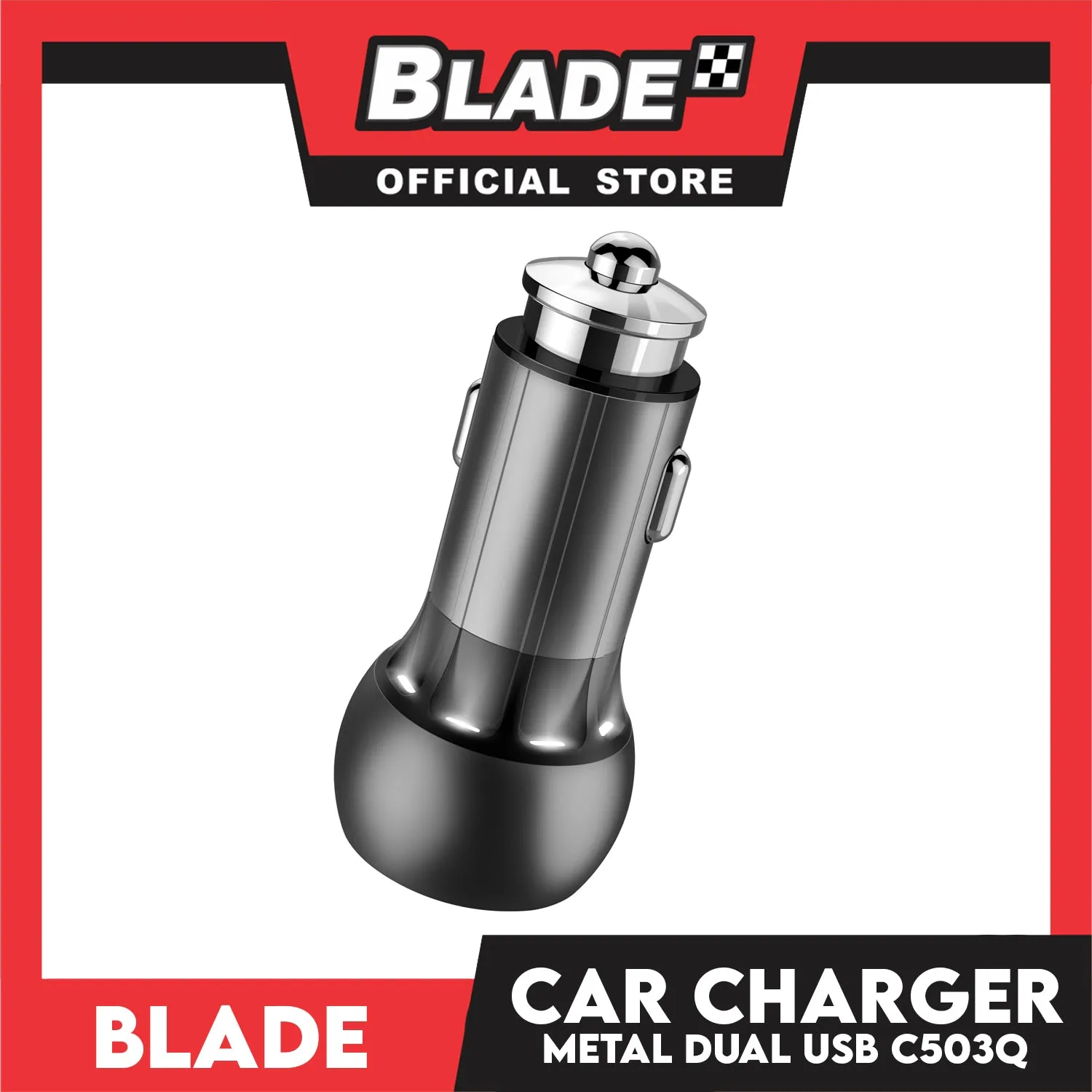 Blade Car Charger Metal Dual USB C503Q for Android and iOS