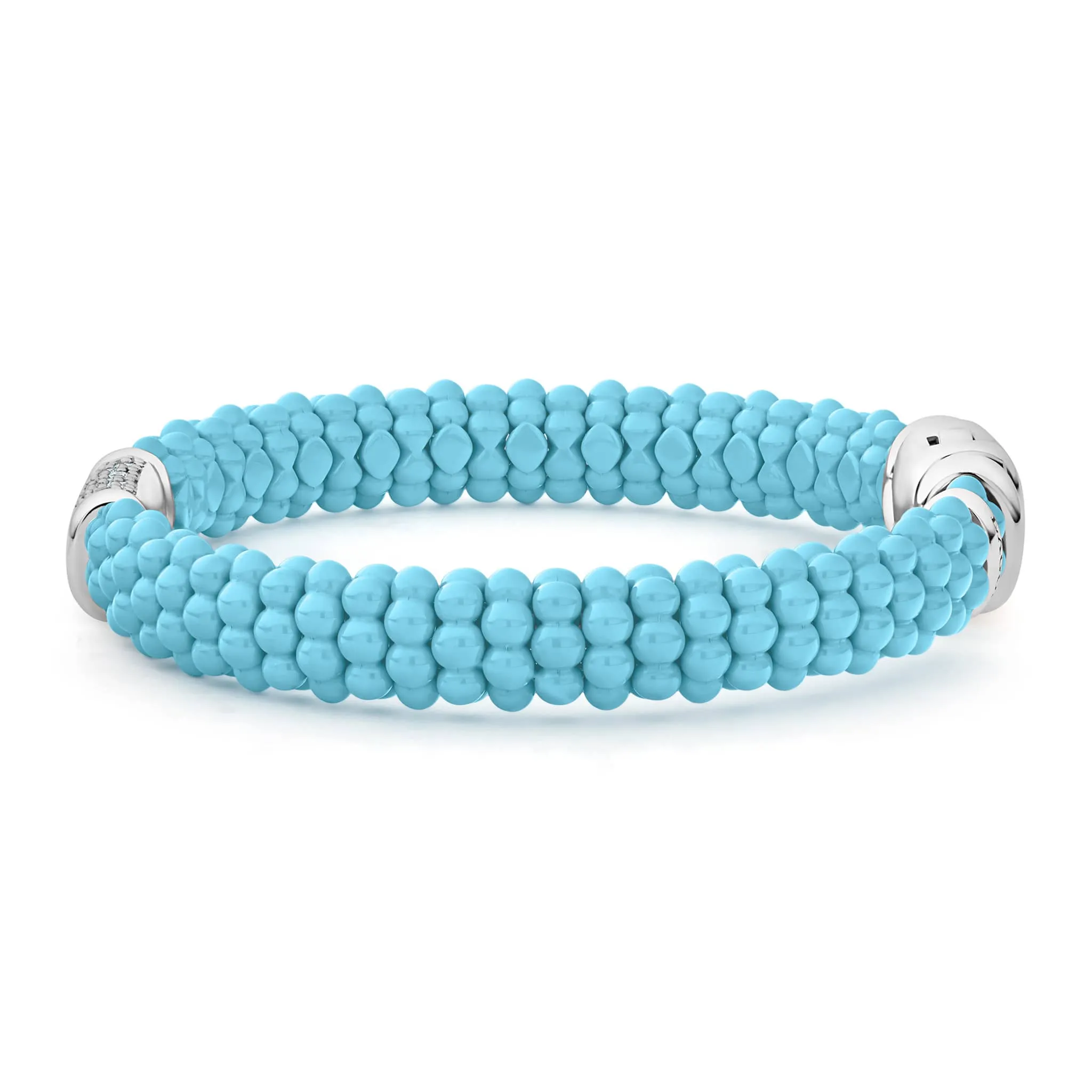 Blue Caviar Single Station Ceramic Diamond Bracelet | 9mm