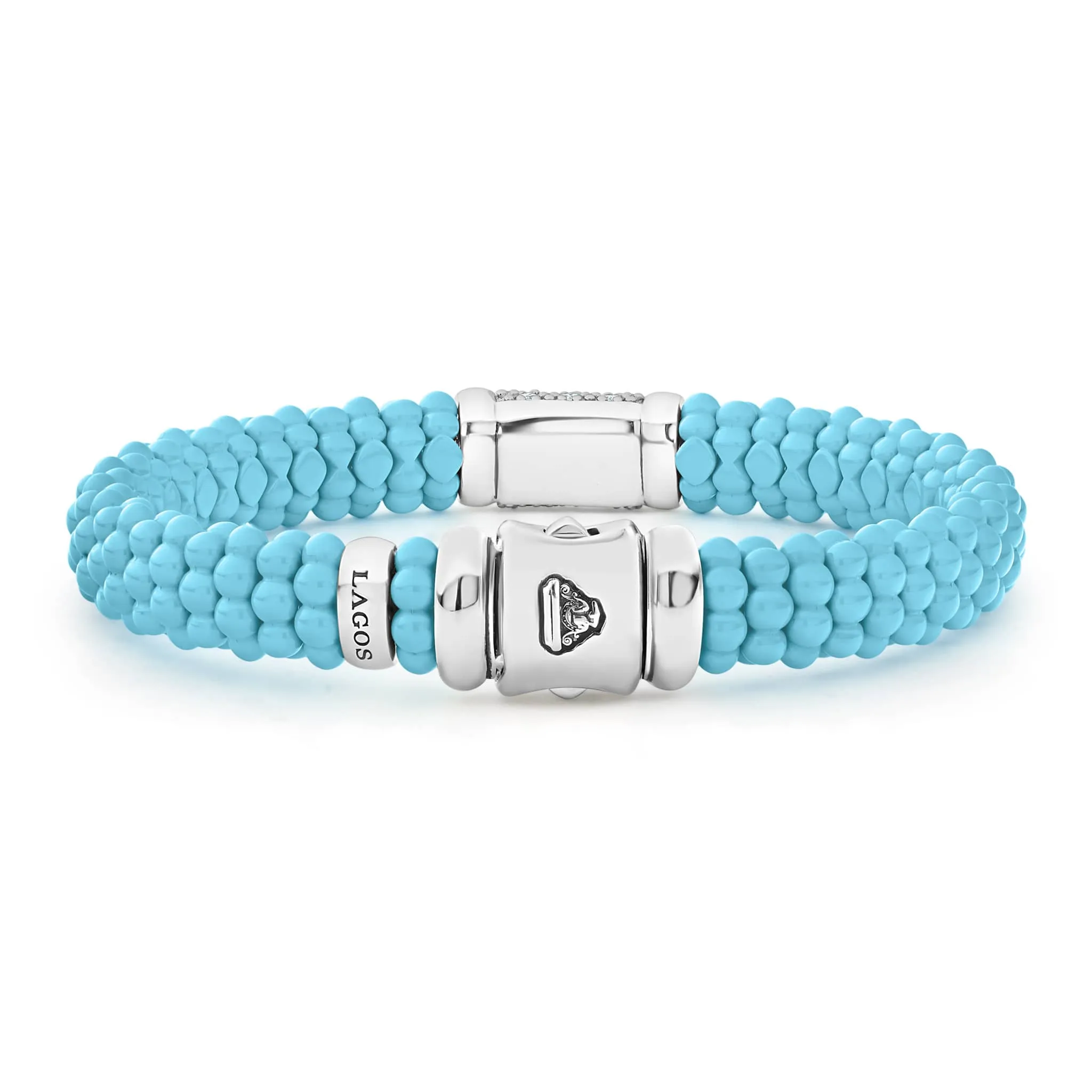 Blue Caviar Single Station Ceramic Diamond Bracelet | 9mm