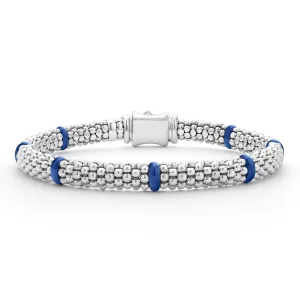 Blue Caviar Ultramarine Ceramic Station Caviar Bracelet | 6mm