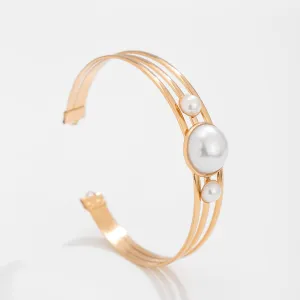 Bohemia Layered Pearl Inlaid Arm Cuff